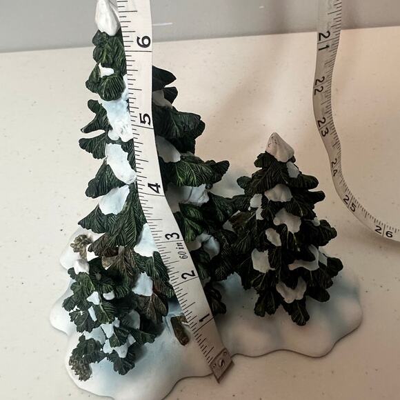 Dept. 56 Village Series Accessory Wagonwheel Pine Grove Evergreen Snow Trees - Picture 5 of 8